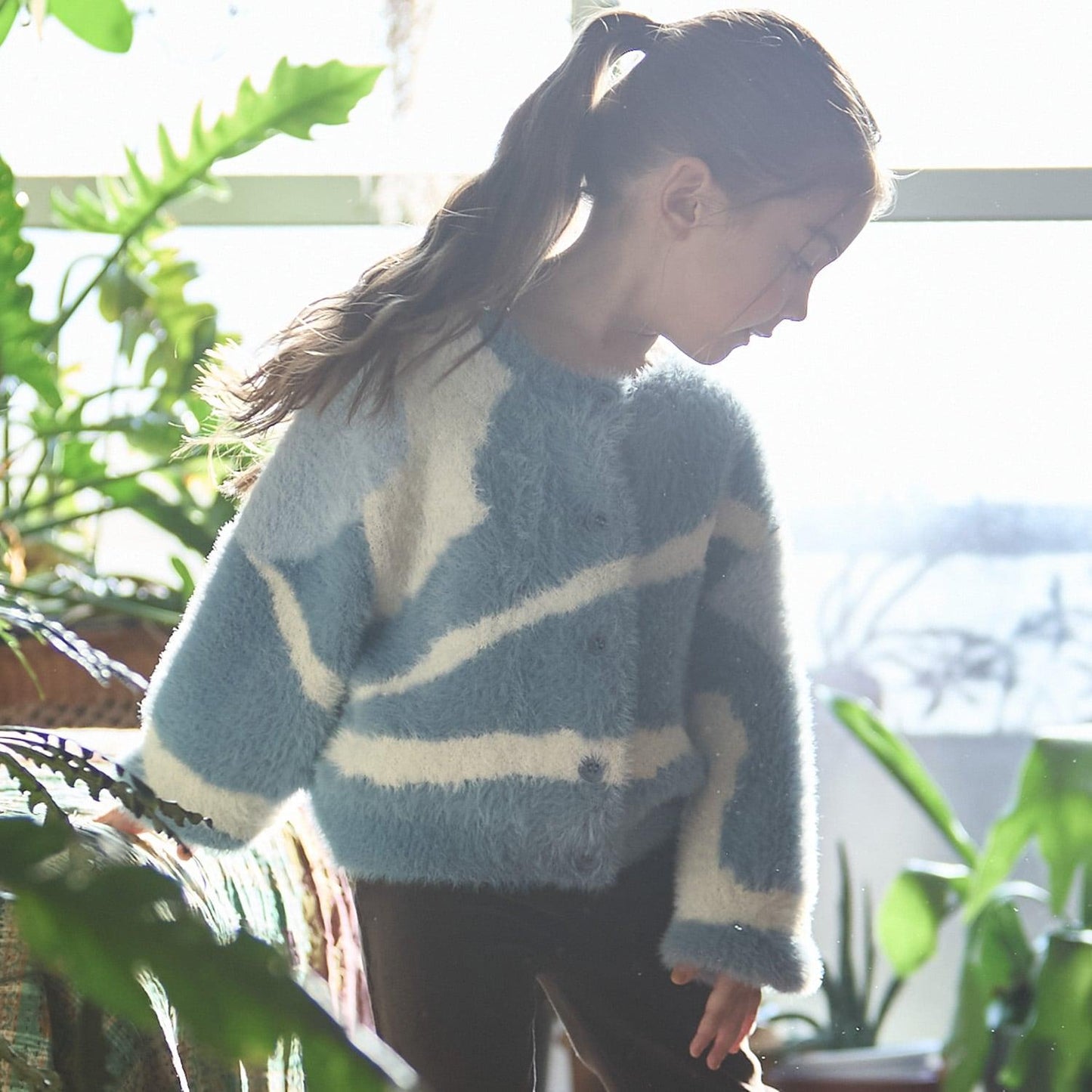 【リンク】長絨針織圖案開衫