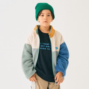 雙面配色羊羔絨外套