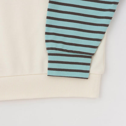 假兩件袖層疊設計衛衣