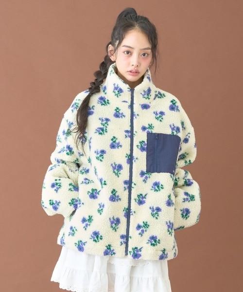 拼接羊羔絨夾克【韓國時尚】