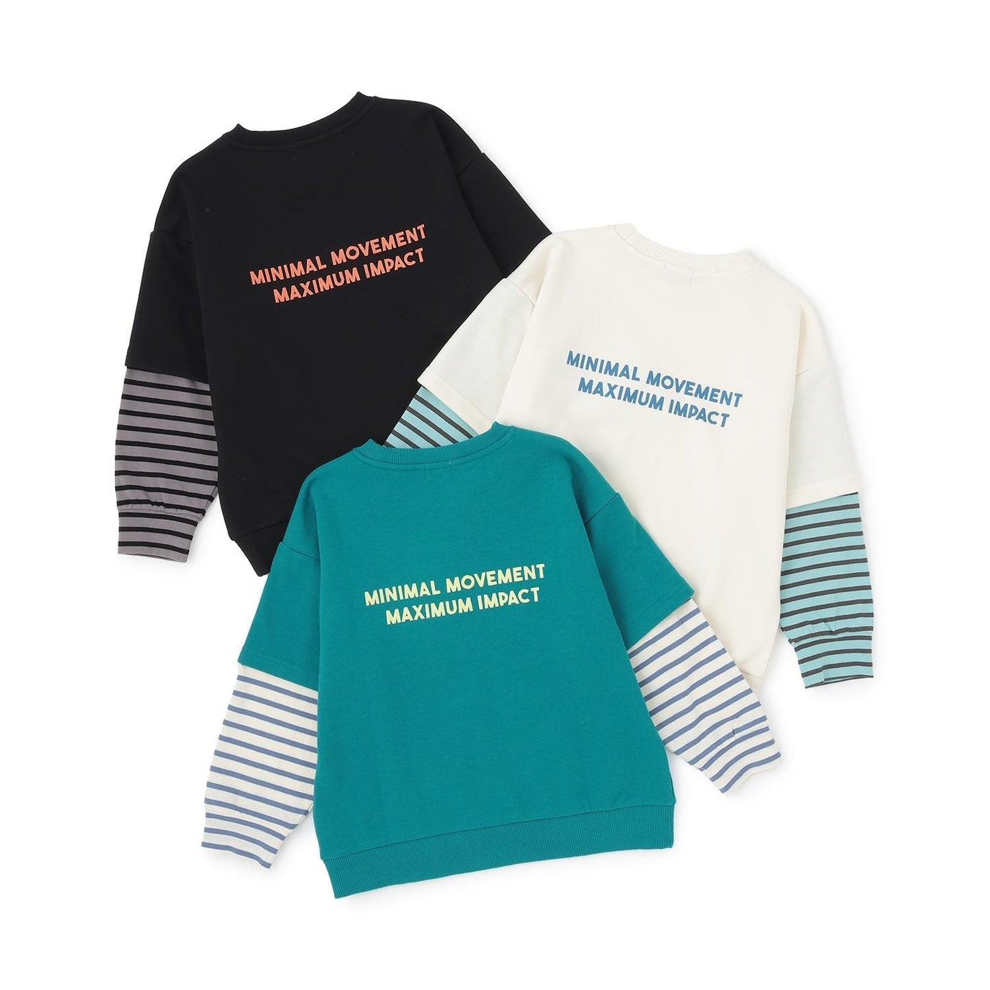 假兩件袖層疊設計衛衣