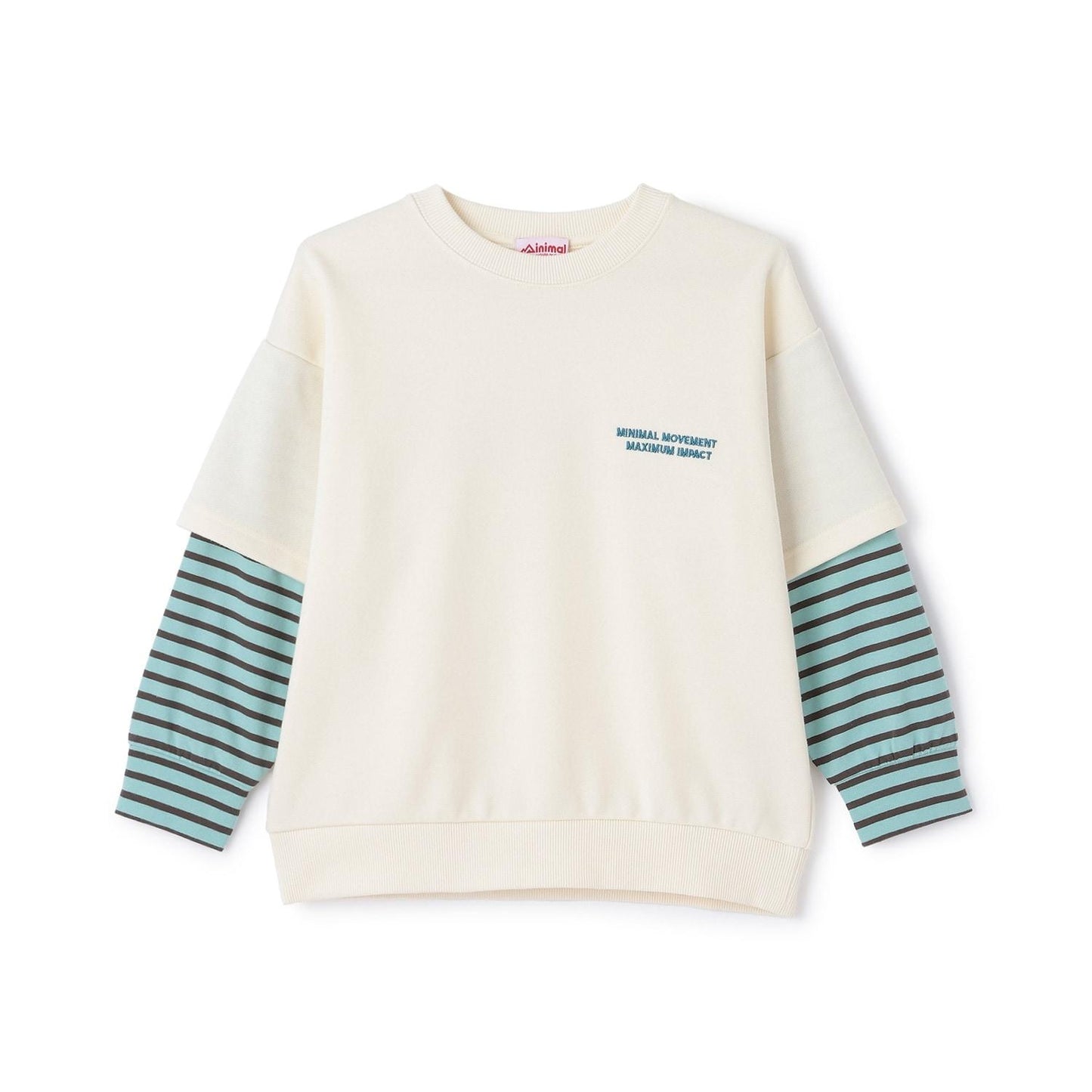 假兩件袖層疊設計衛衣