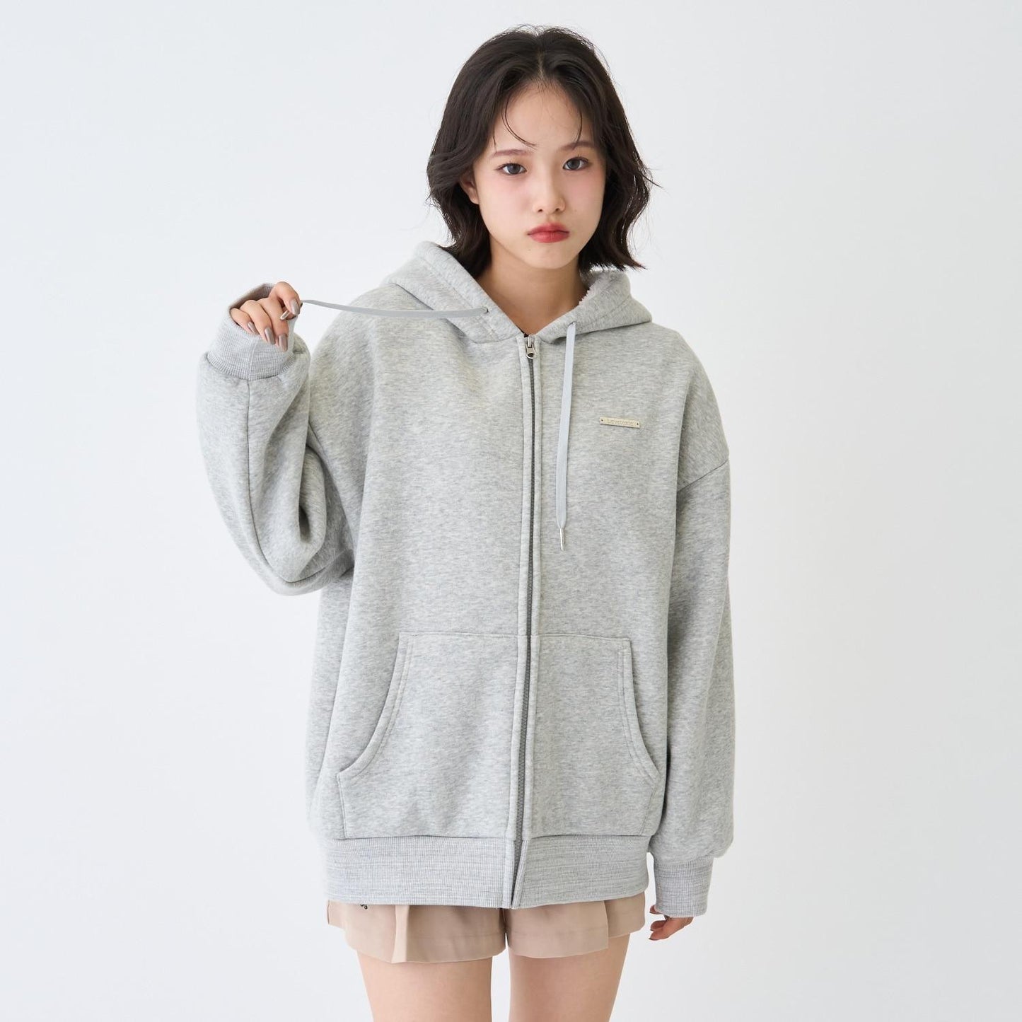 內里加絨拉鍊連帽衛衣