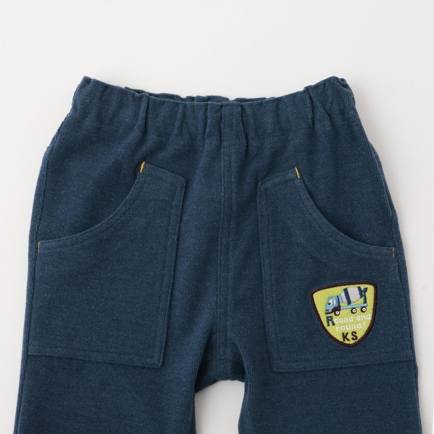 褲腳內側交通工具印花長款直筒褲