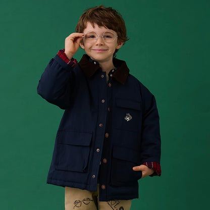 狼刺繡狩獵夾克