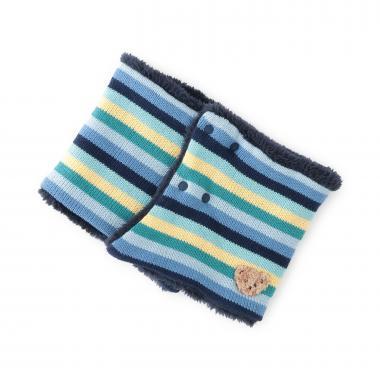 多色條紋圍巾