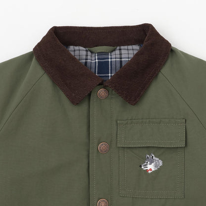狼刺繡狩獵夾克
