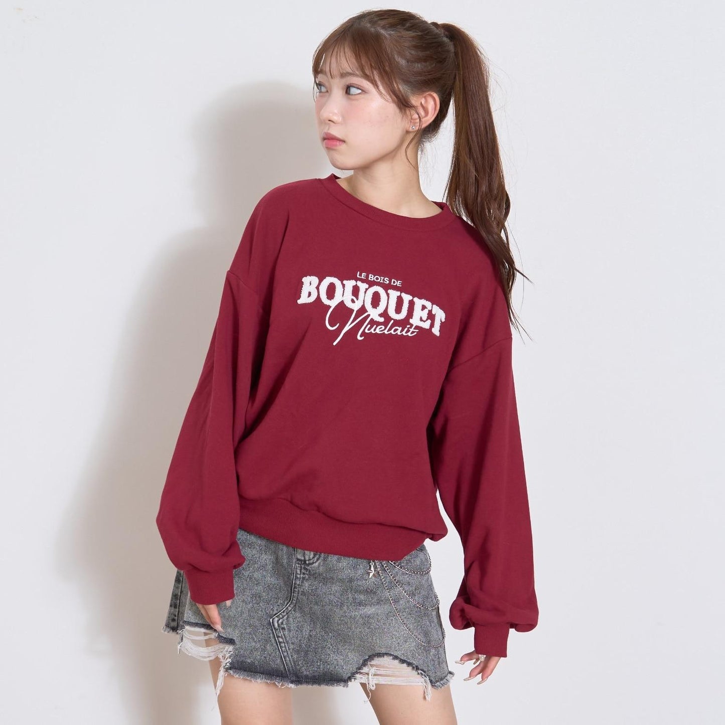 【秒可愛上衣】logo刺繡基礎款衛衣