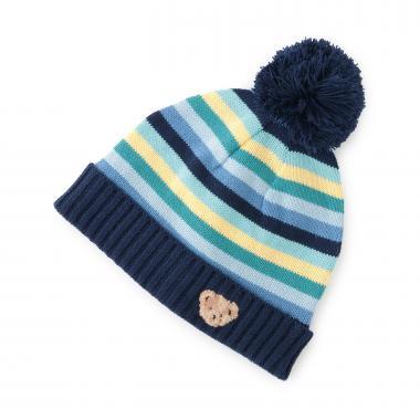 多色條紋針織帽