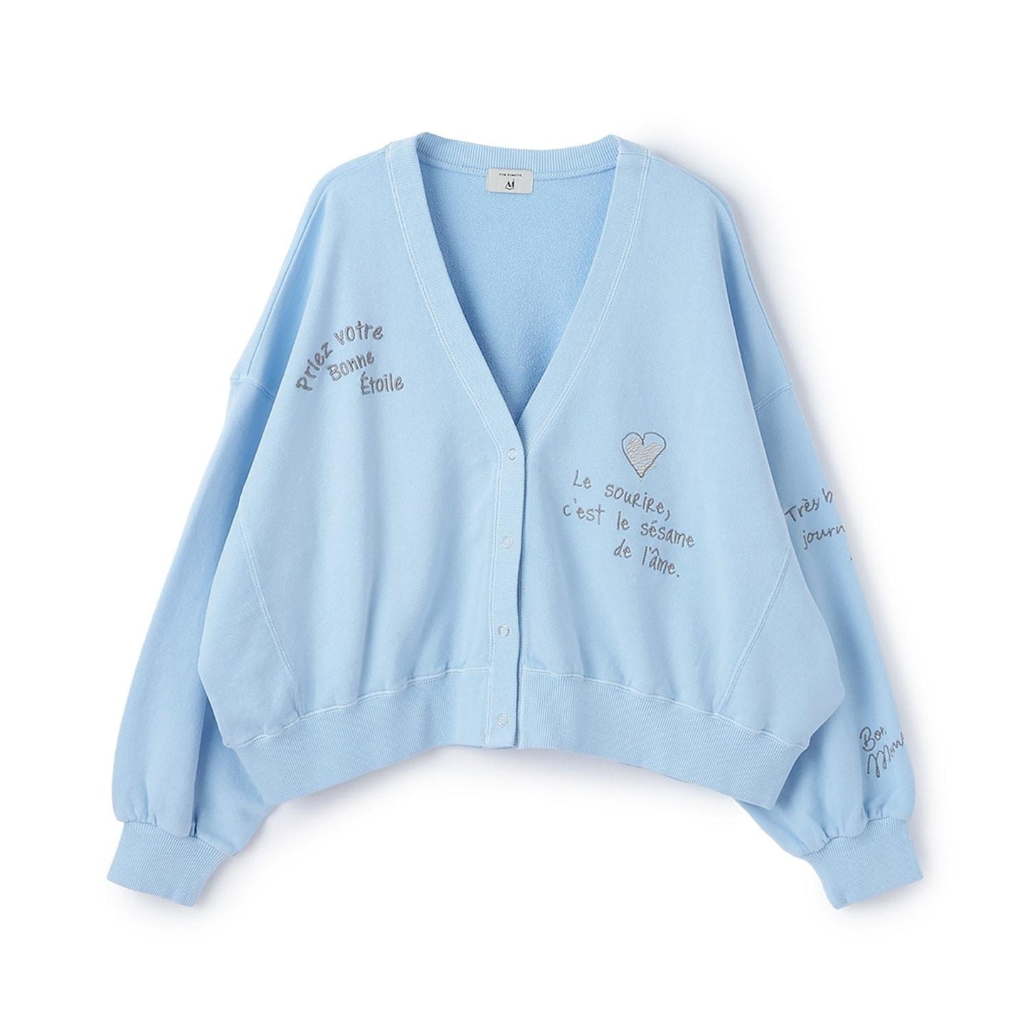 【AMI】塗鴉刺繡衛衣開衫