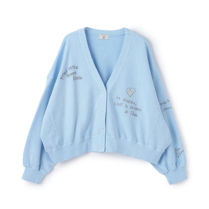 【AMI】塗鴉刺繡衛衣開衫