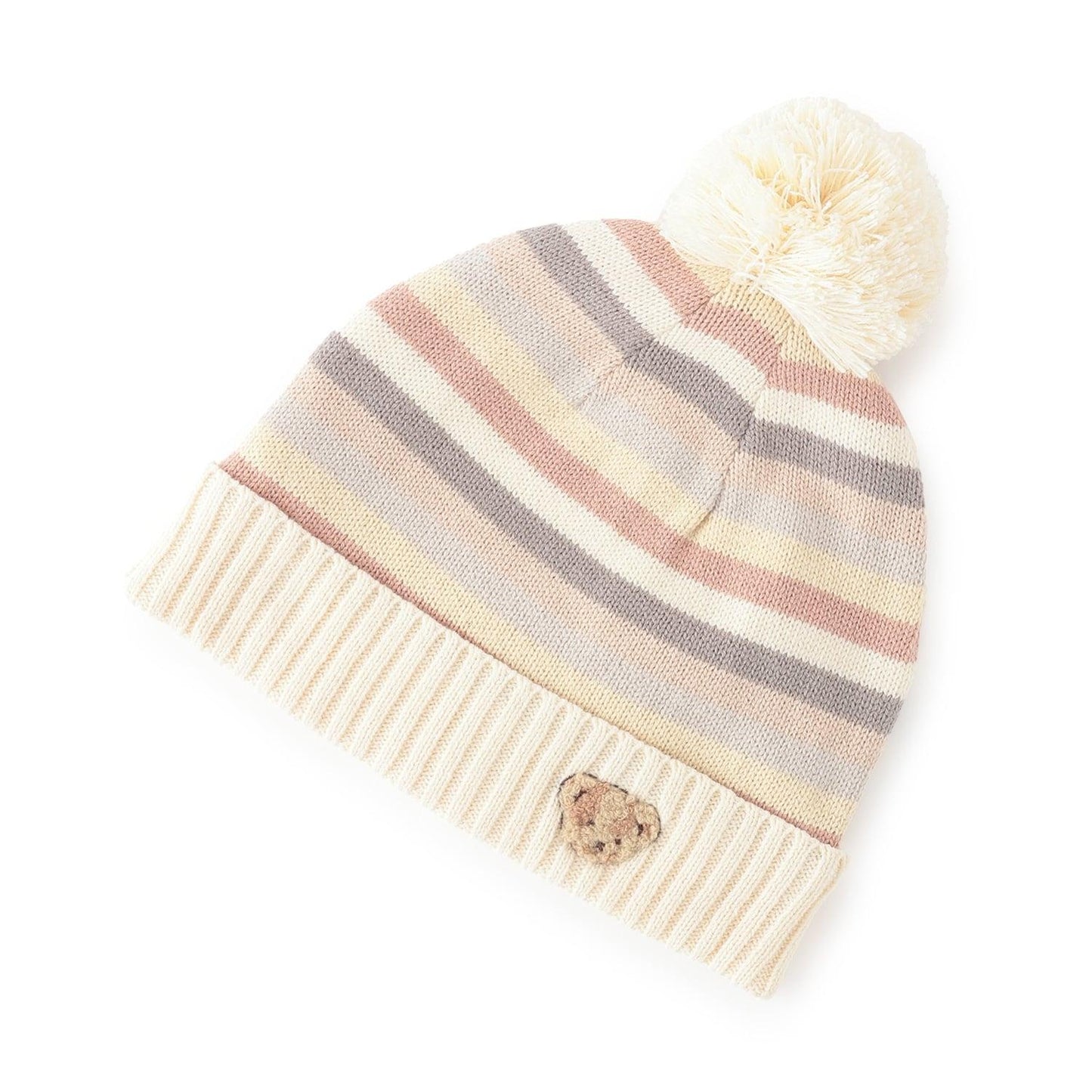 多色條紋針織帽