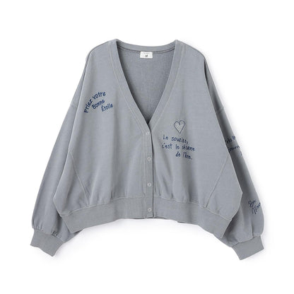 【AMI】塗鴉刺繡衛衣開衫