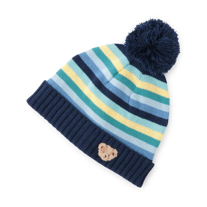 多色條紋針織帽