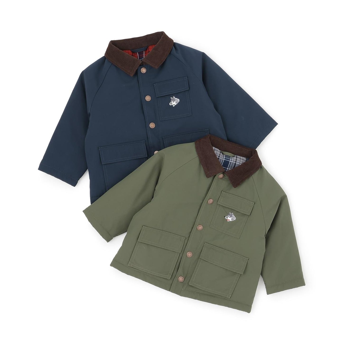 狼刺繡狩獵夾克