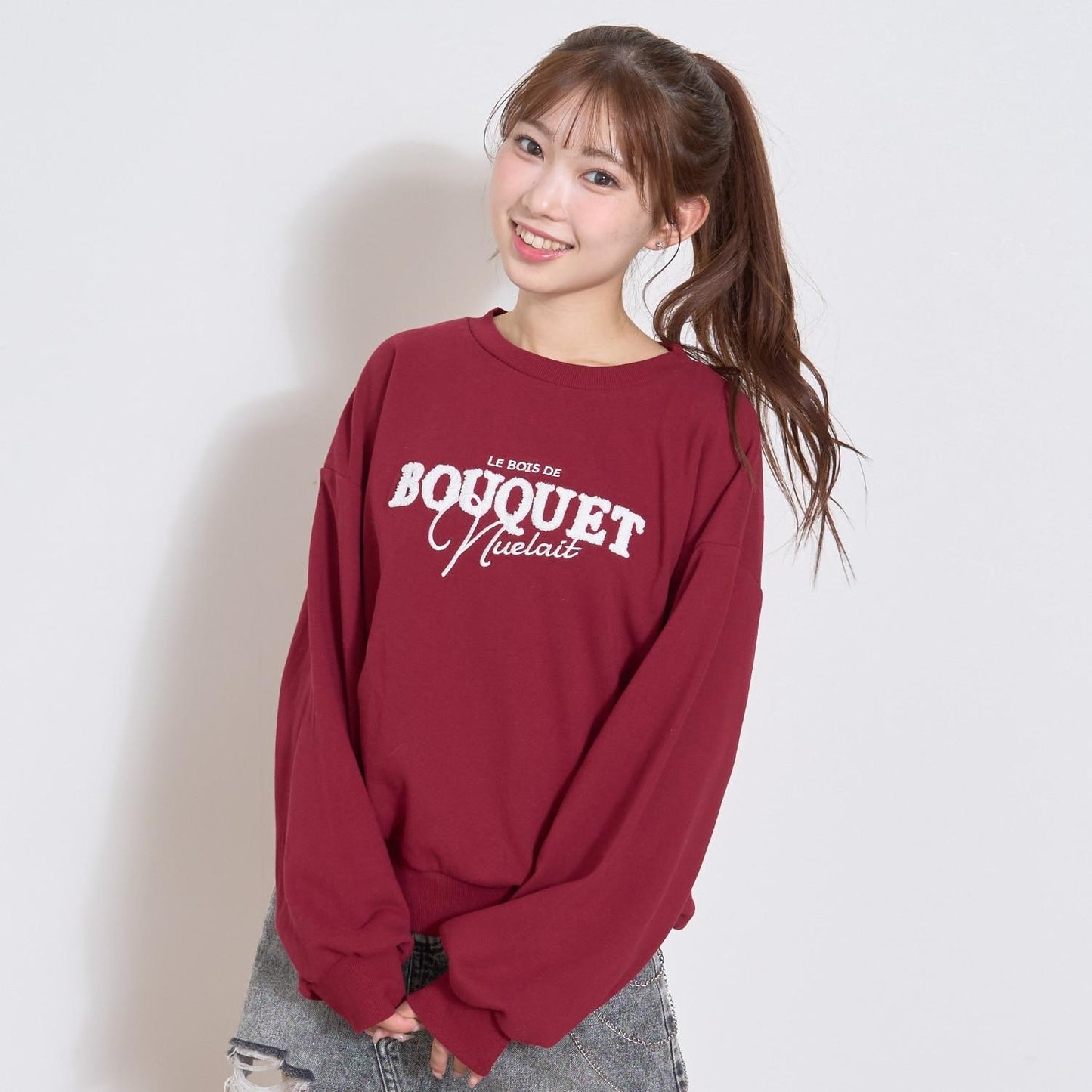 【秒可愛上衣】logo刺繡基礎款衛衣