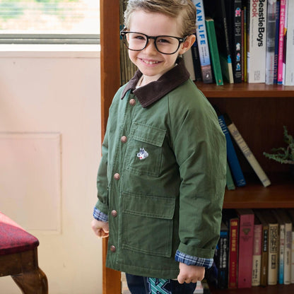 狼刺繡狩獵夾克