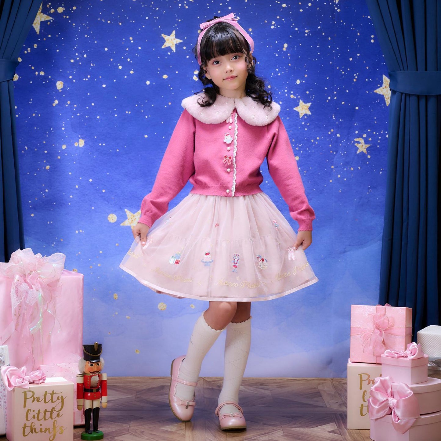 芭蕾元素刺繡針織開衫