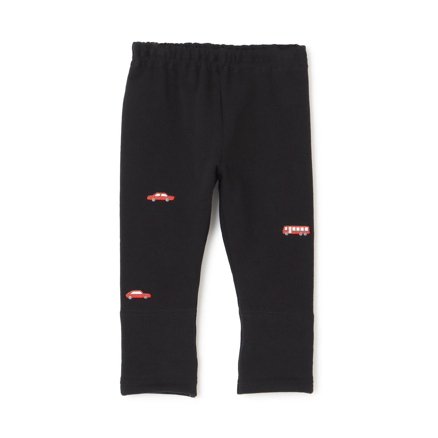 車線刺繡彈力加絨衛褲