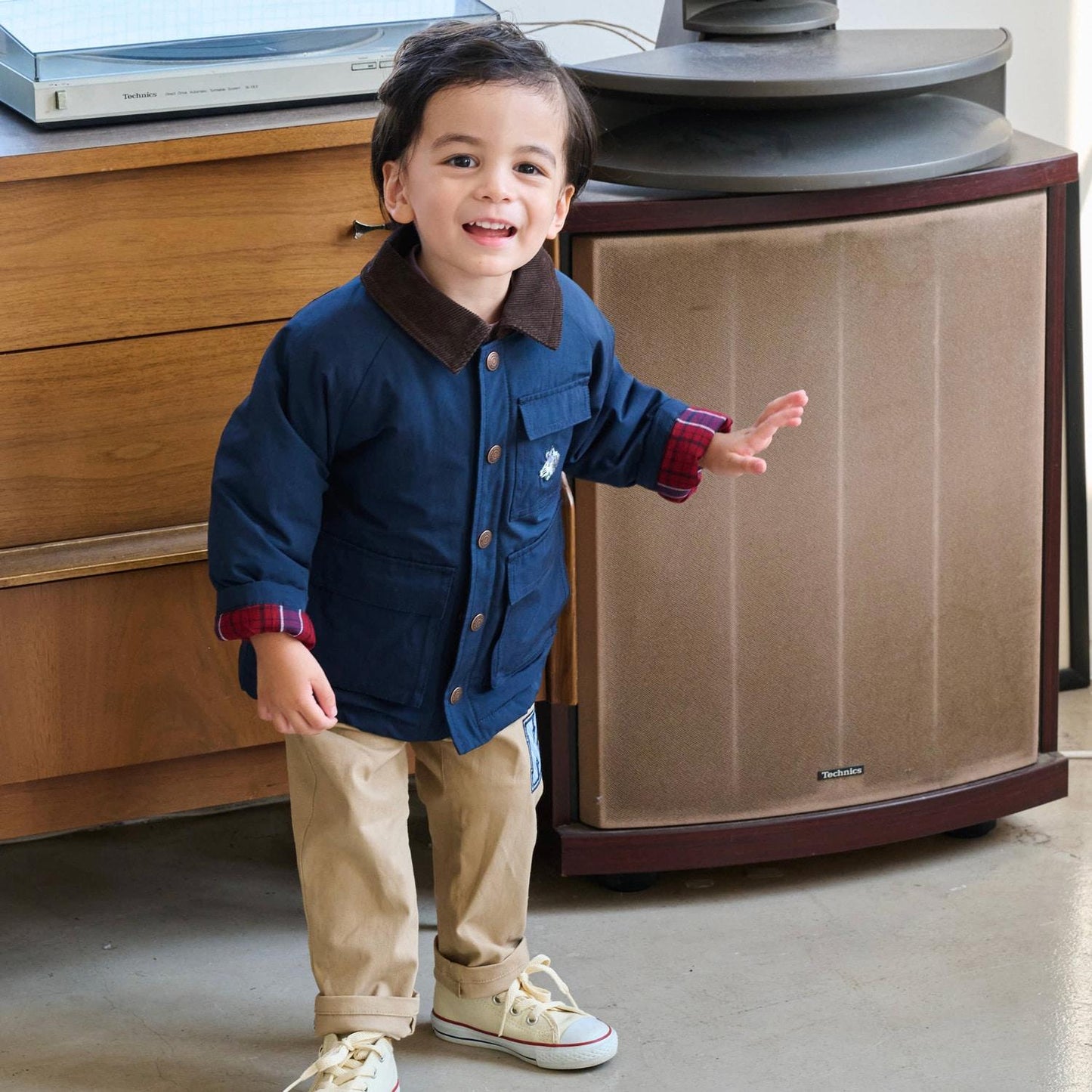 狼刺繡狩獵夾克