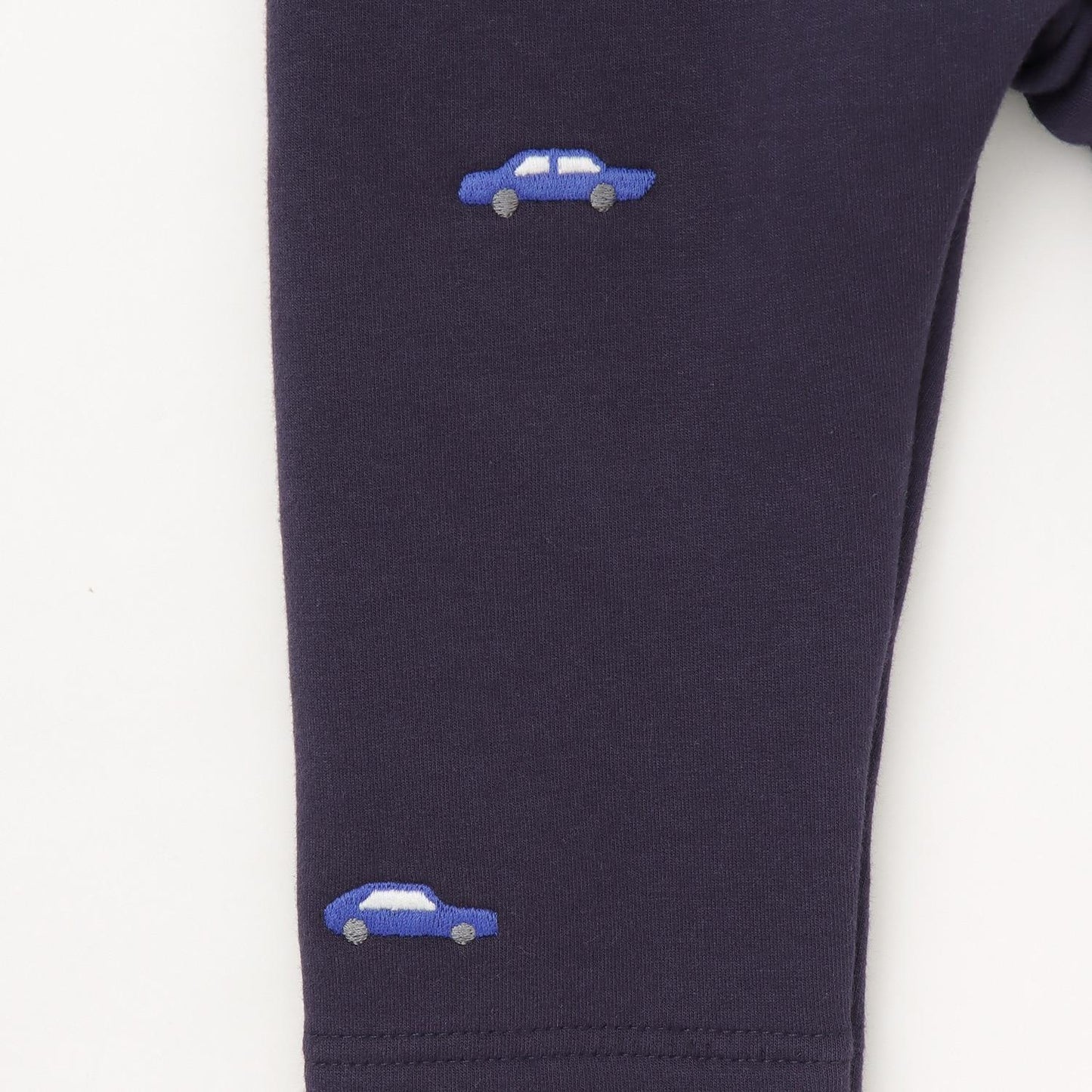 車線刺繡彈力加絨衛褲