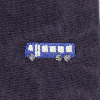 車線刺繡彈力加絨衛褲