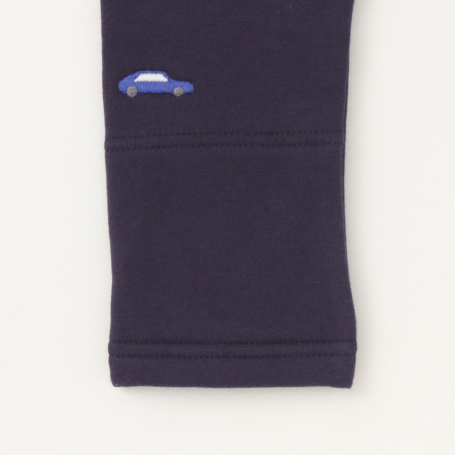 車線刺繡彈力加絨衛褲