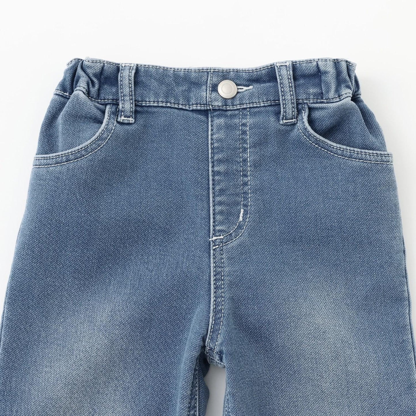 彈力牛仔加絨長褲