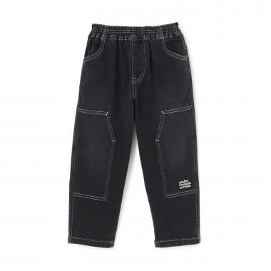 彈力牛仔雙膝工裝褲