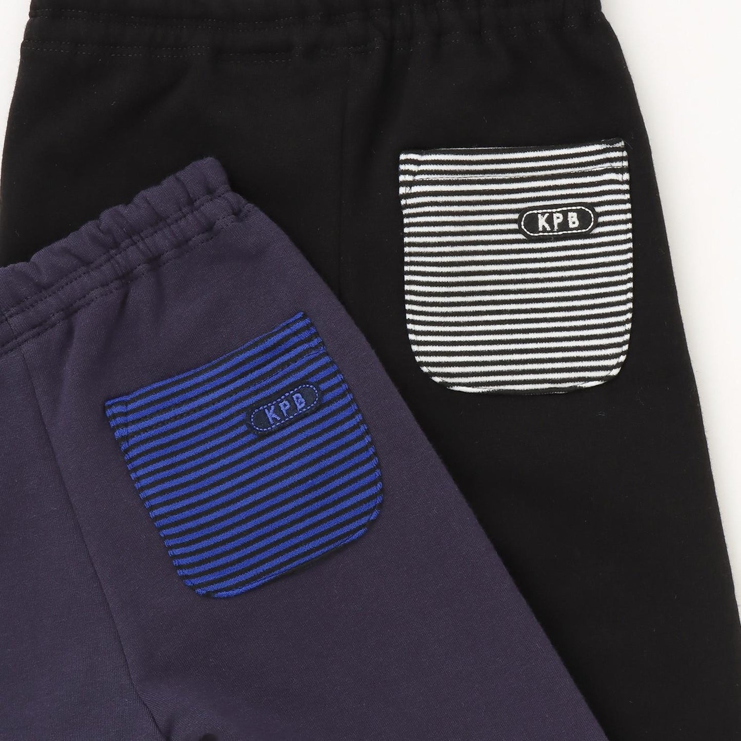 車線刺繡彈力加絨衛褲