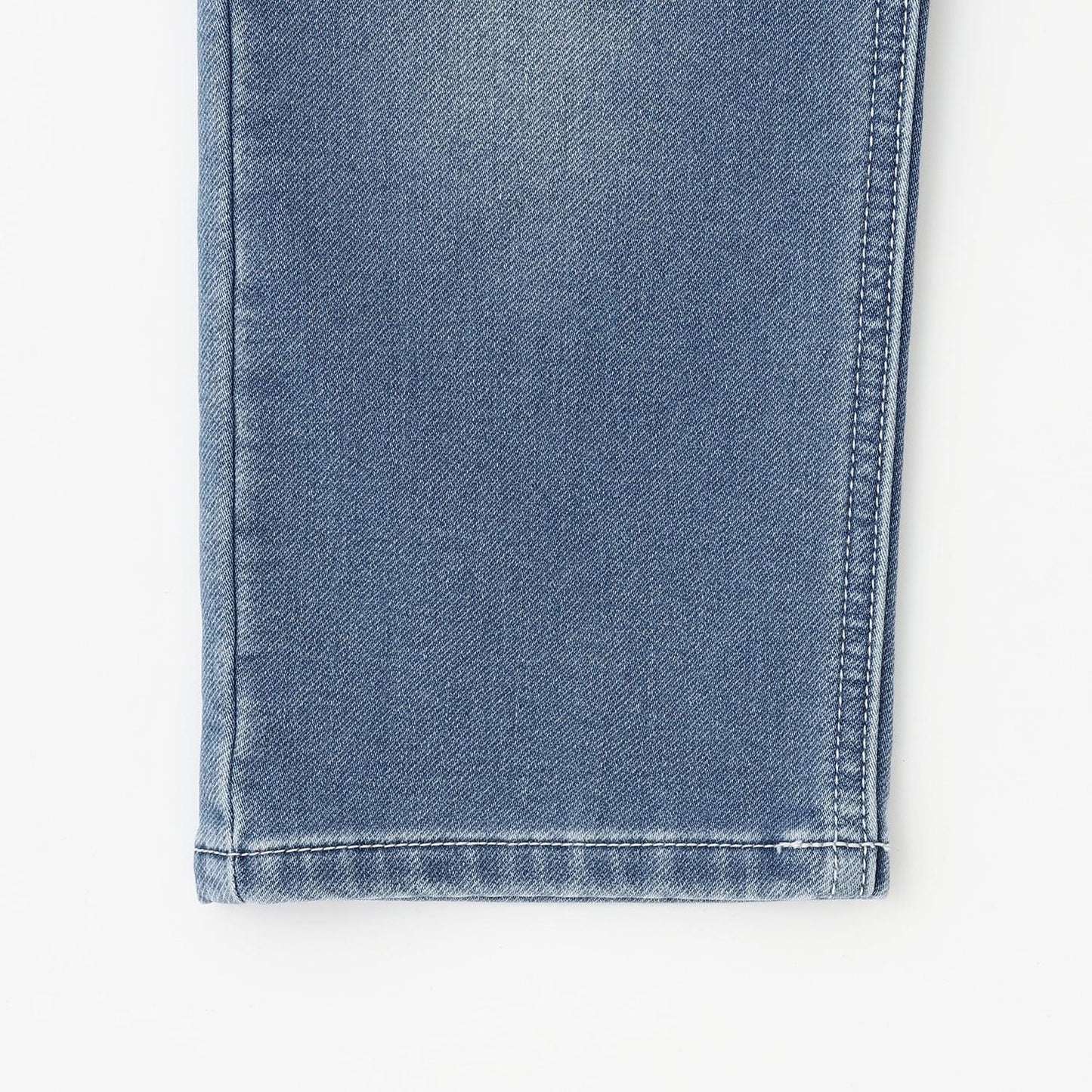 彈力牛仔加絨長褲