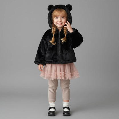 貓咪絨毛連帽衫托特包