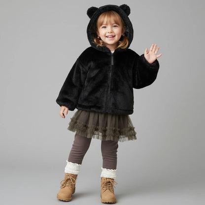 貓咪絨毛連帽衫托特包