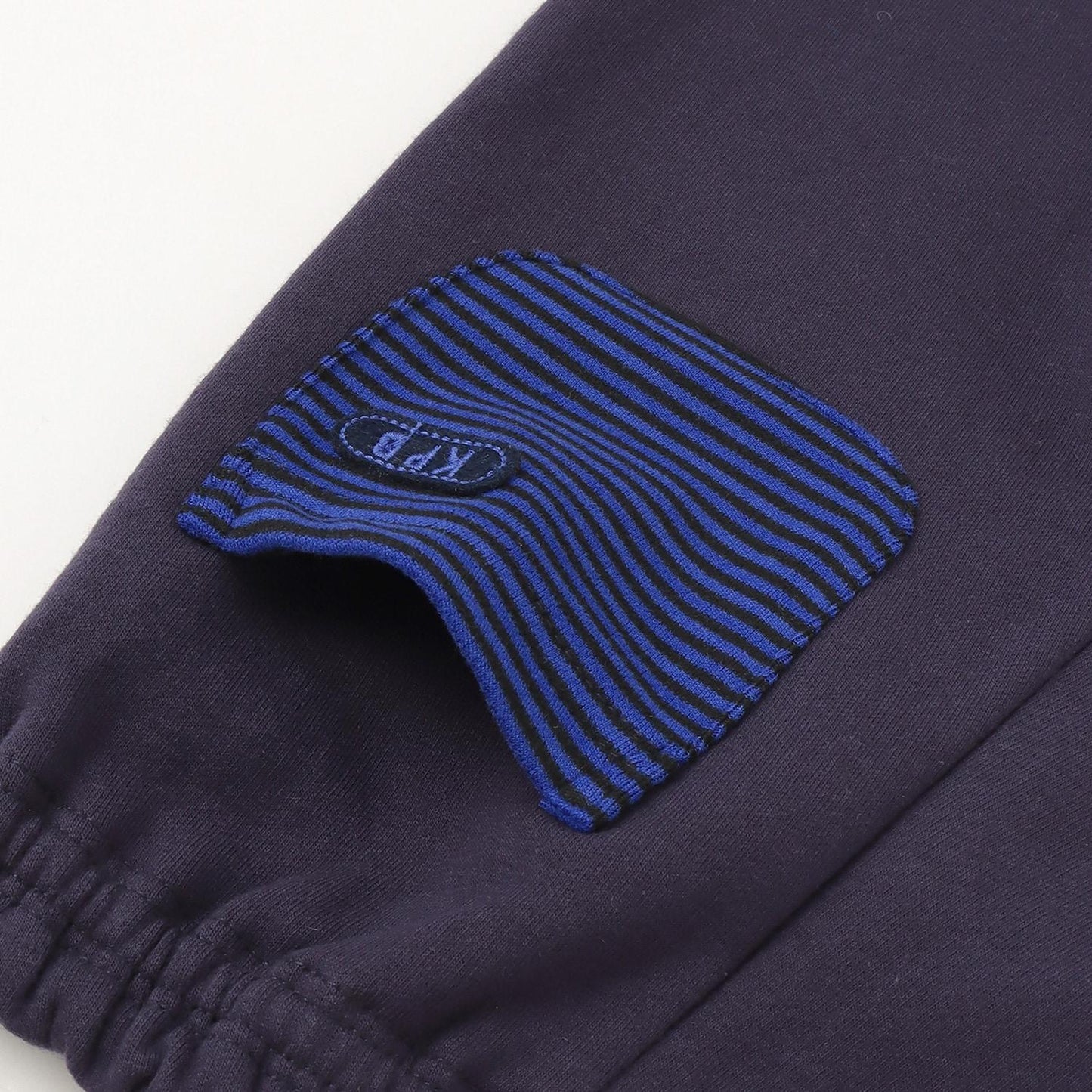 車線刺繡彈力加絨衛褲