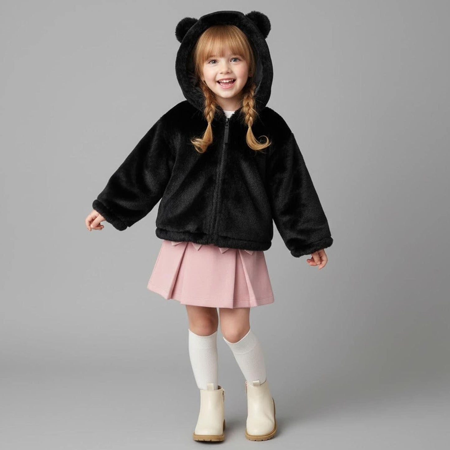 貓咪絨毛連帽衫托特包