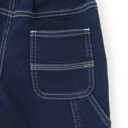 彈力牛仔工裝褲