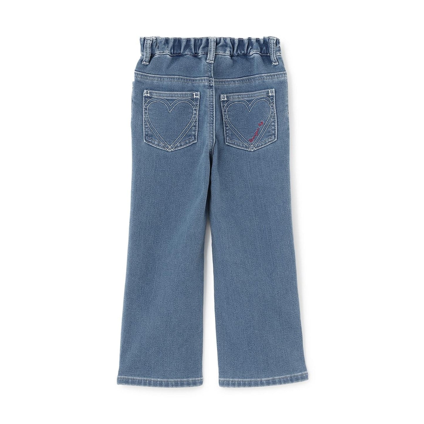 彈力牛仔加絨長褲