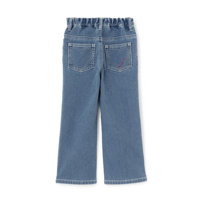 彈力牛仔加絨長褲