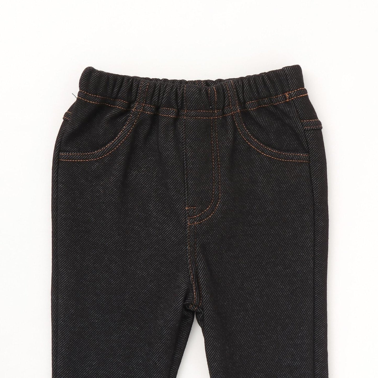 牛仔針織內加絨長褲