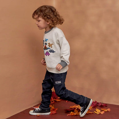 恐龍貼布繡衛衣