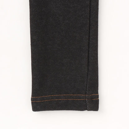 牛仔針織內加絨長褲