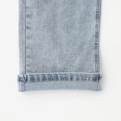 蕾絲拼接牛仔褲