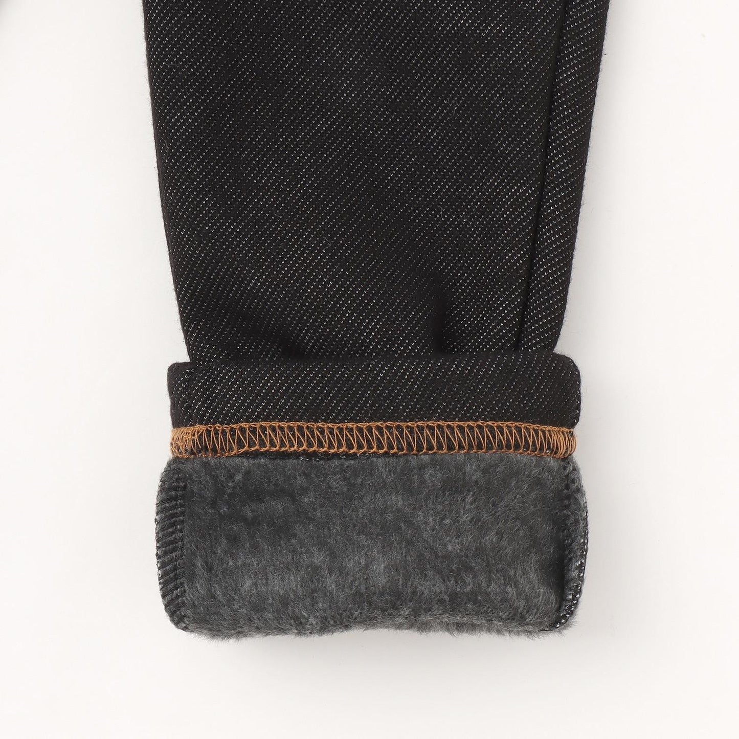 牛仔針織內加絨長褲