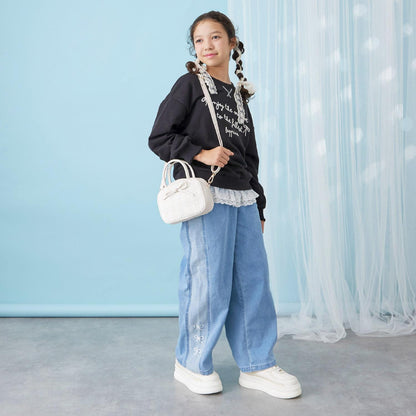 trois lapins 下襬蕾絲衛衣