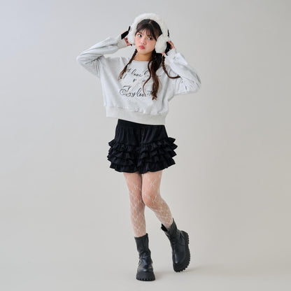 網紗蝴蝶結套頭衫