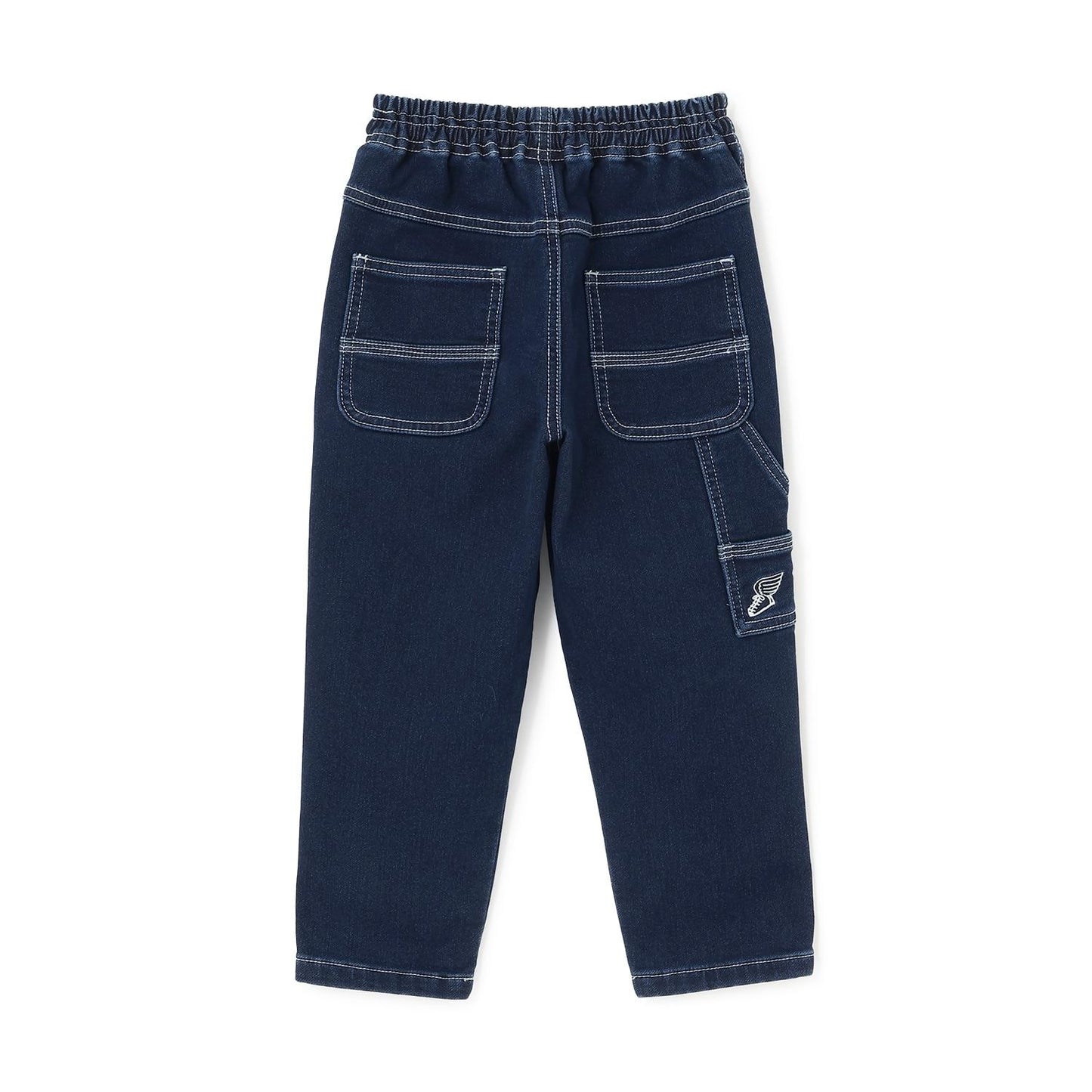 彈力牛仔工裝褲