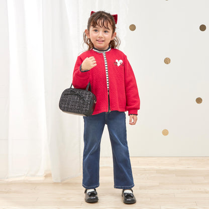 彈力牛仔加絨長褲