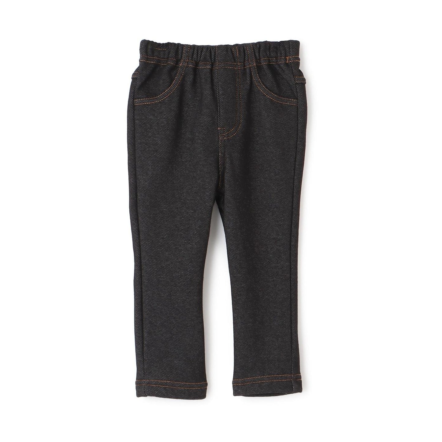 牛仔針織內加絨長褲