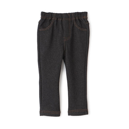 牛仔針織內加絨長褲