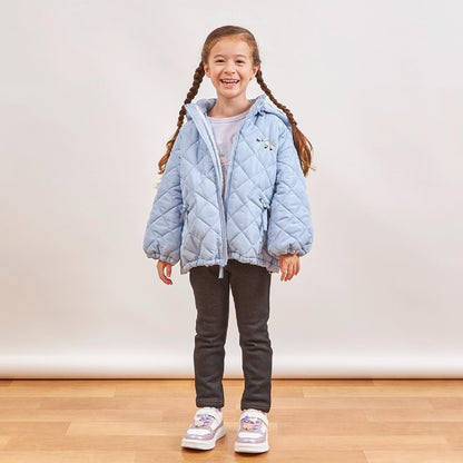 牛仔針織內加絨長褲